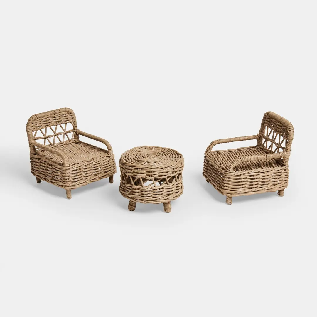 Loberon Floopsy Poppenmeubeltje Set van 3 Bruin