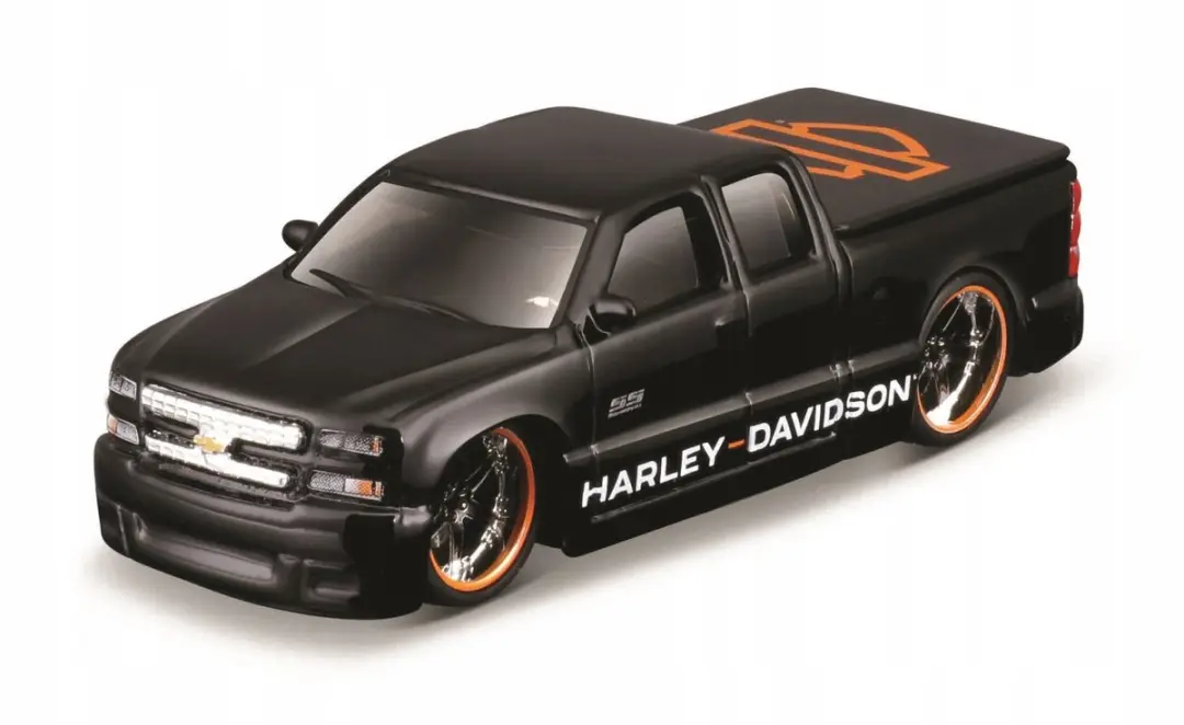 Maisto Chevrolet Silverado SS Harley-Davidson 1/64 Zwart Metaal