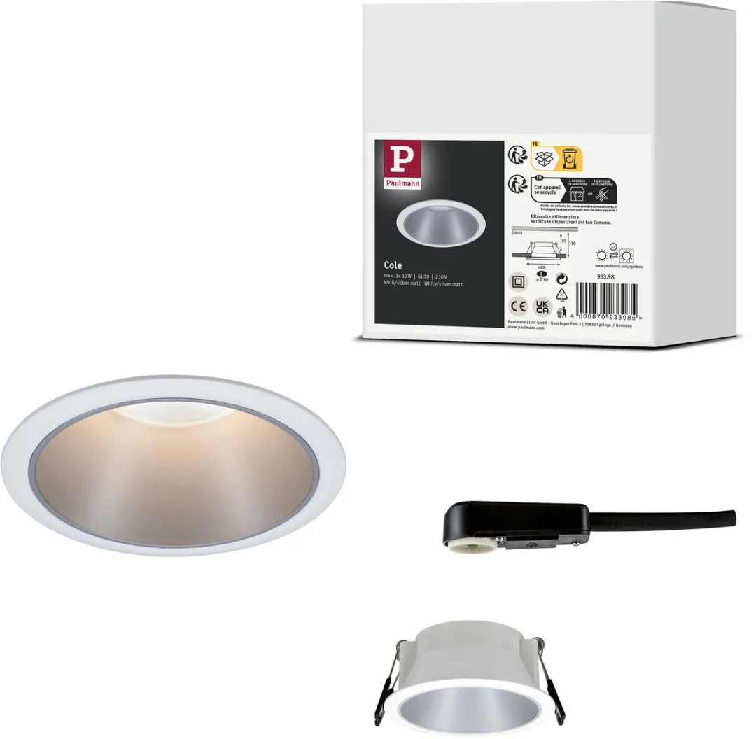 Paulmann Cole Inbouwlamp GU10 10W 88mm