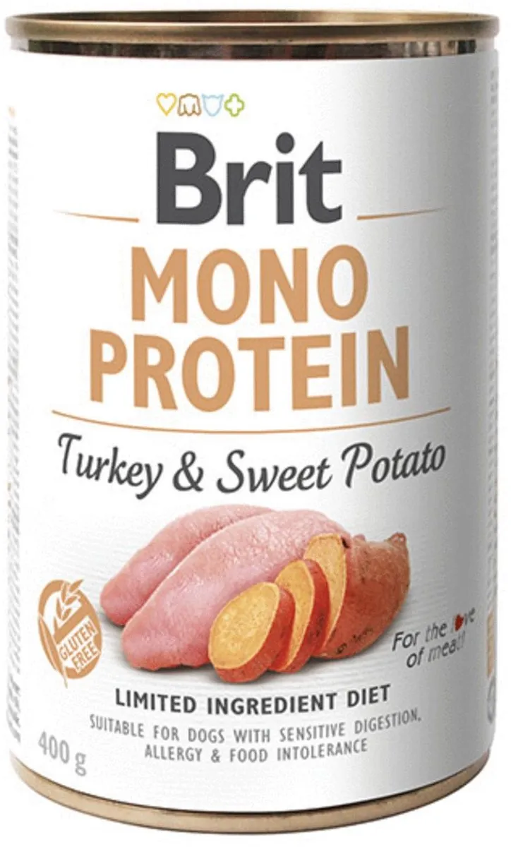 Brit Blik Care Mono Protein Kalkoen&Zoet Aardappel Hondenvoer