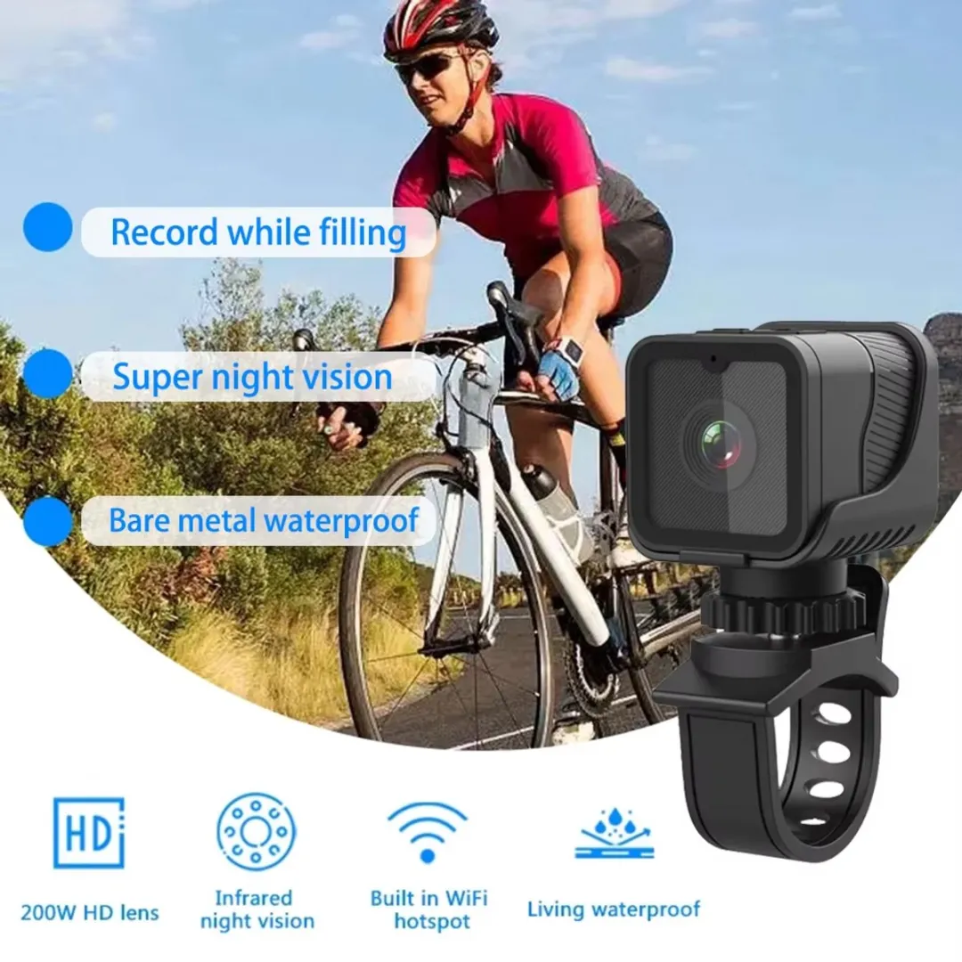 RedParrot MINI WIFI CAM 64GB Universele Actie Camera - Zwart