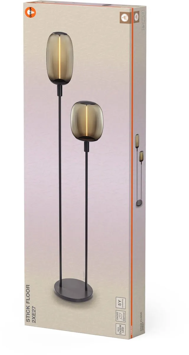 Osram Decor Stick Floor Grondlamp 2xE27 - Donkergrijs - afbeelding 6 van 6