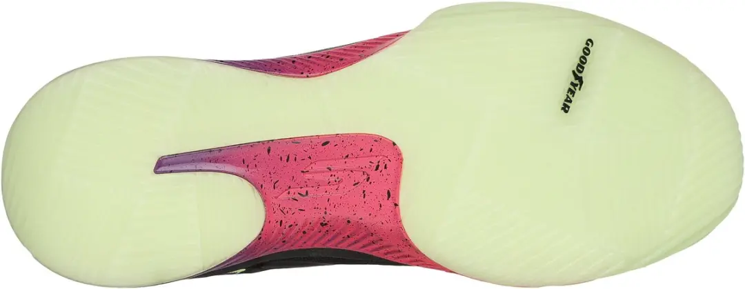 Skechers SKX League Basketbalschoenen - Zwart/Paars/Roze - afbeelding 3 van 6