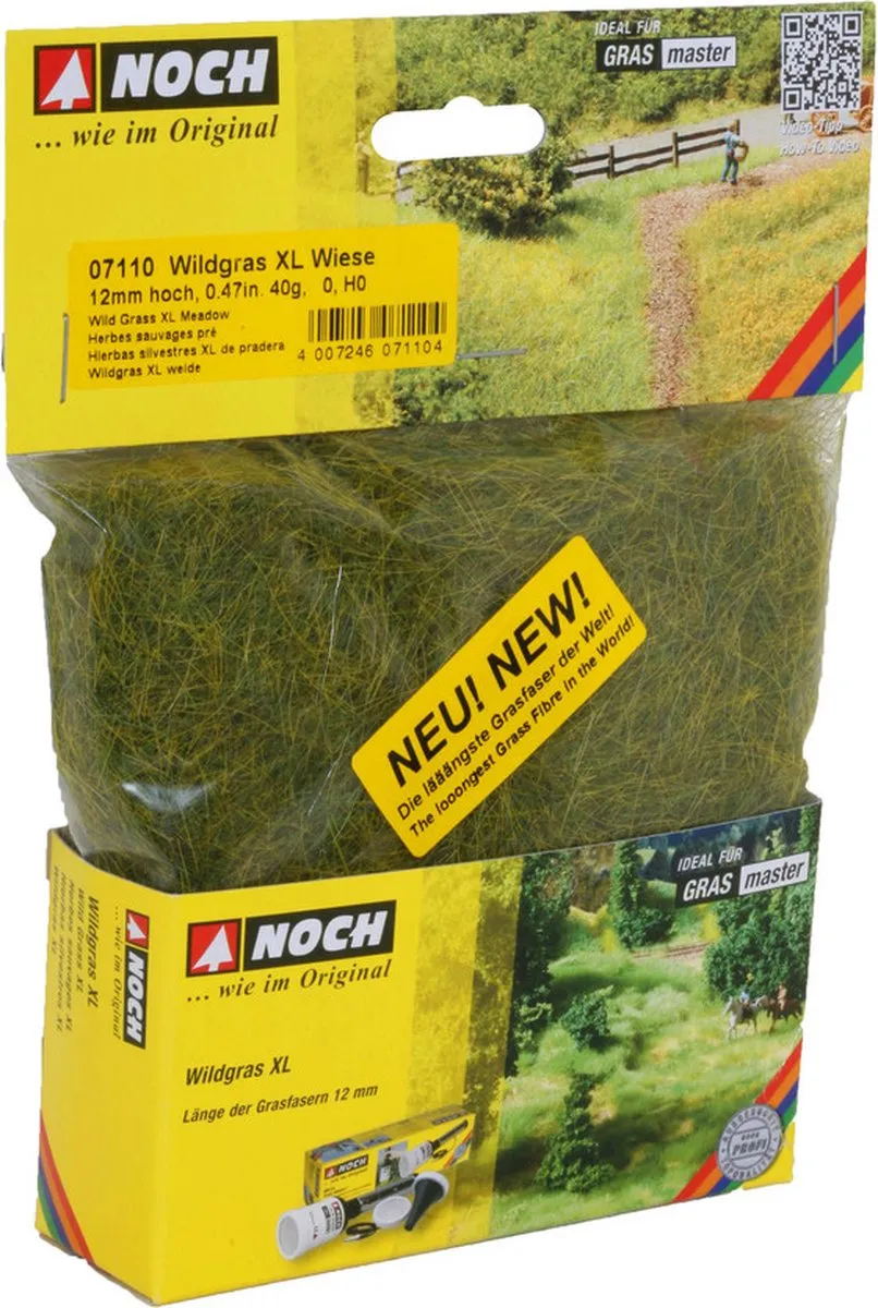 Noch Gras wild XL Weide - Schaal 0 Groen