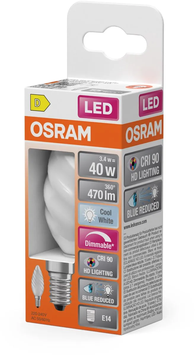 Osram Superstar LED Lamp E14 Matglas 4000K 47 Lumen - Koel wit