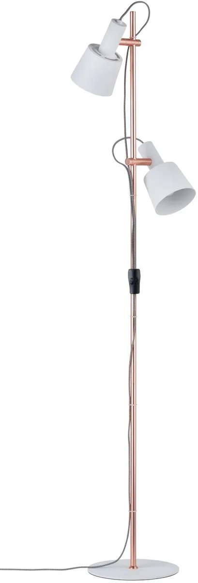Paulmann Neordic Haldar Staande Lamp - 2x20W - Wit/Koper