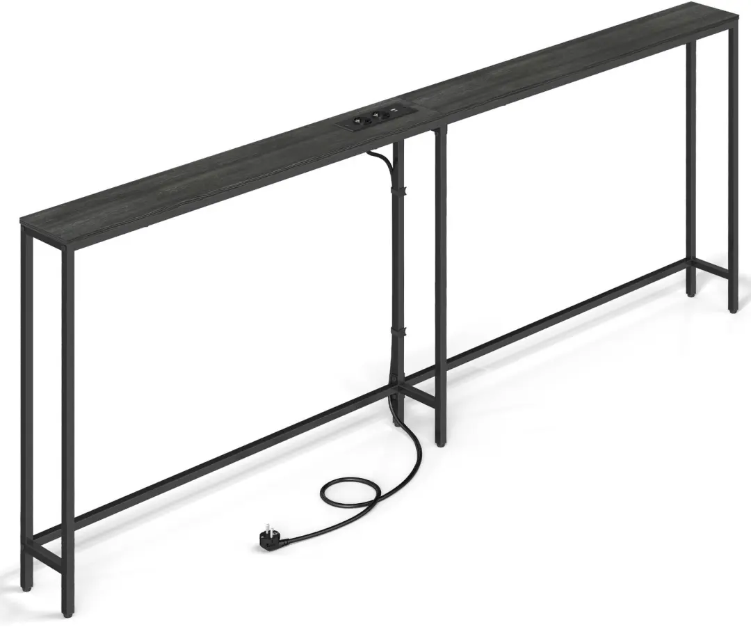 Smalle sidetable met oplaadstation
