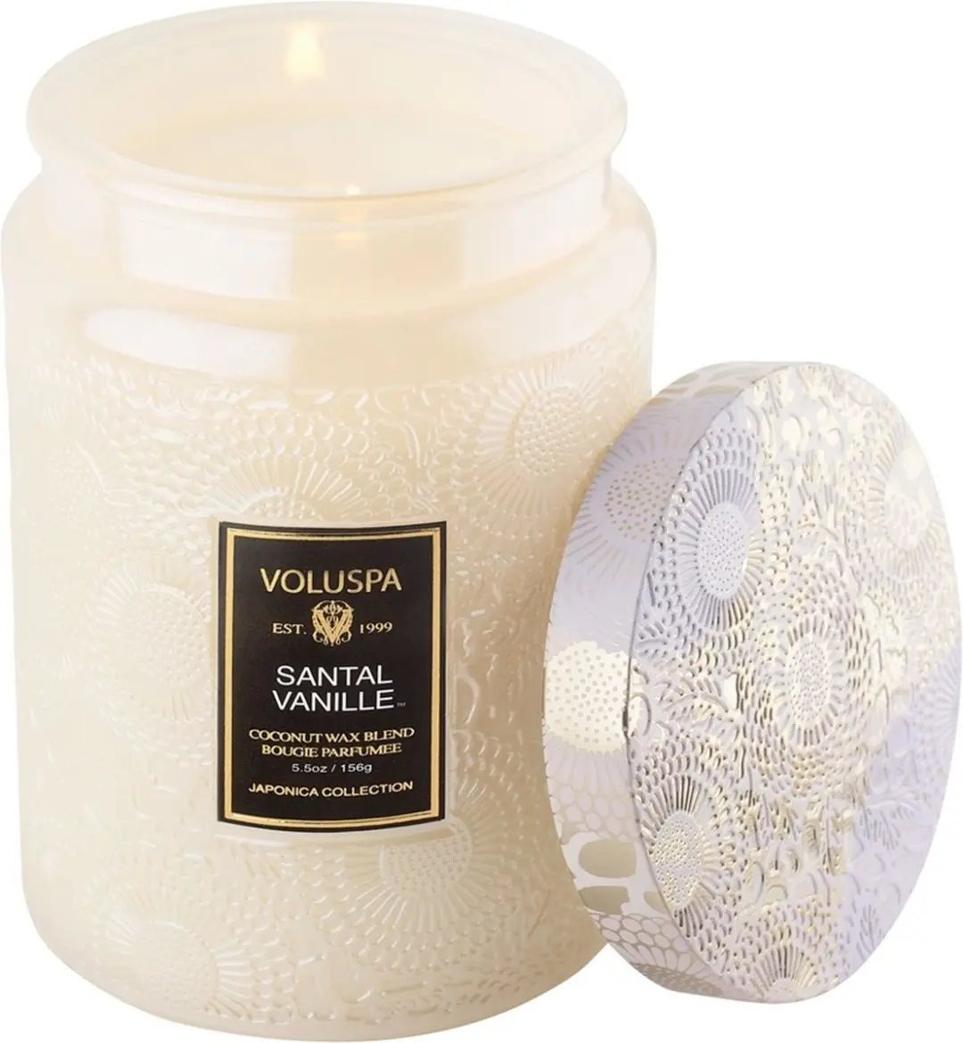 Voluspa Santal Vanille Geurkaars Large Jar - 510g - afbeelding 4 van 4