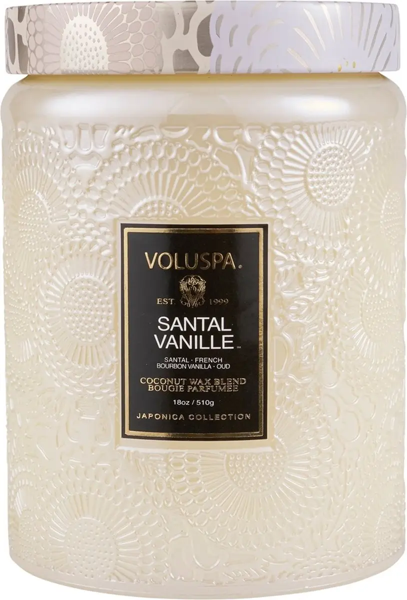 Voluspa Santal Vanille Geurkaars Large Jar - 510g - afbeelding 3 van 4