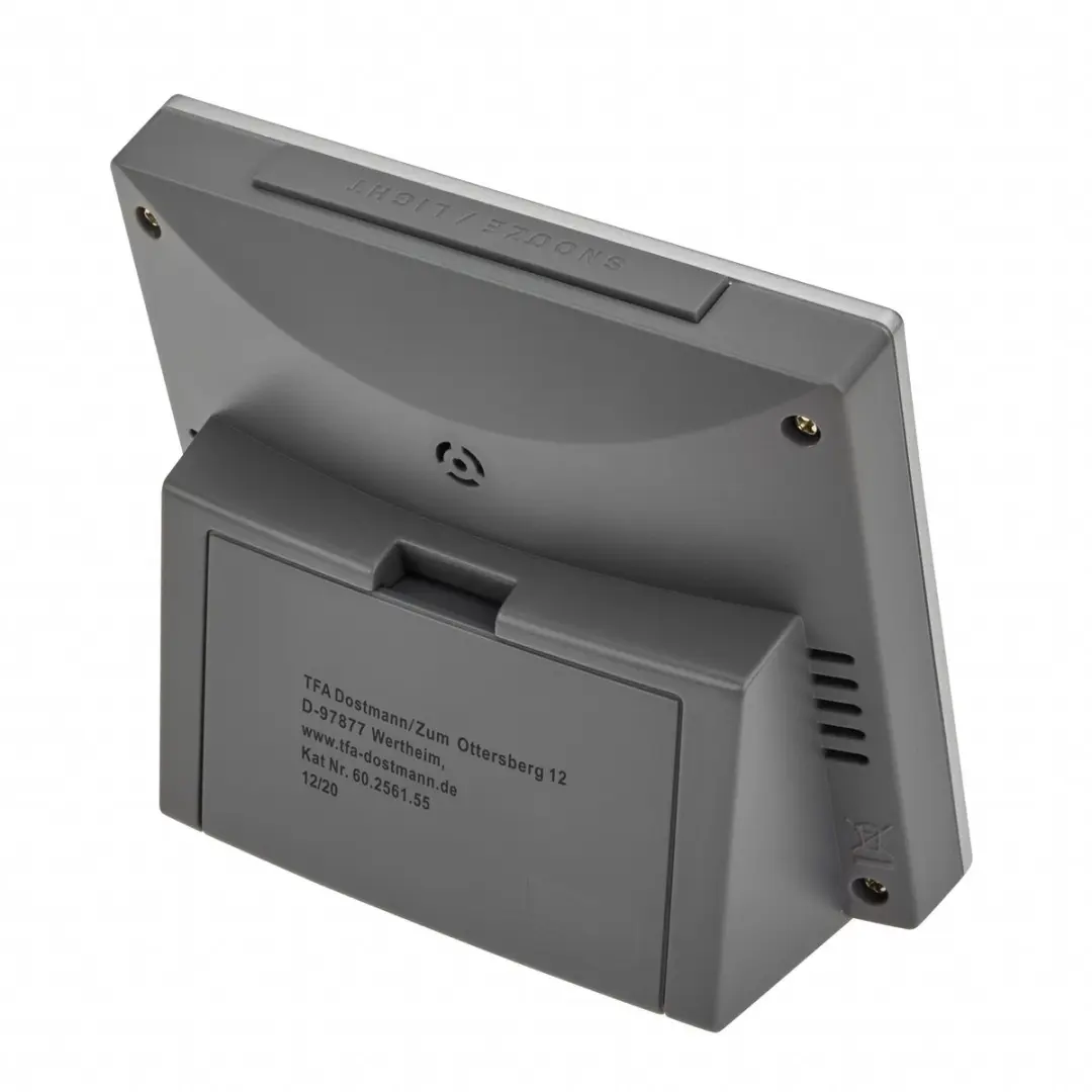 TFA Dostmann 60.2561.55 Wekker Zendergestuurd - Zilver - afbeelding 3 van 3
