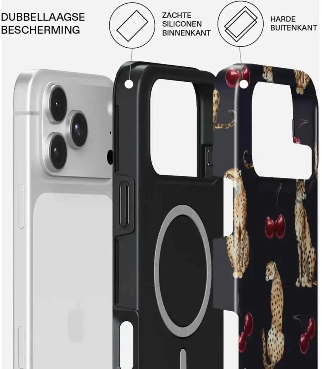 Burga Tough Hoesje iPhone 18 Pro - MagSafe - Cougar - afbeelding 2 van 3