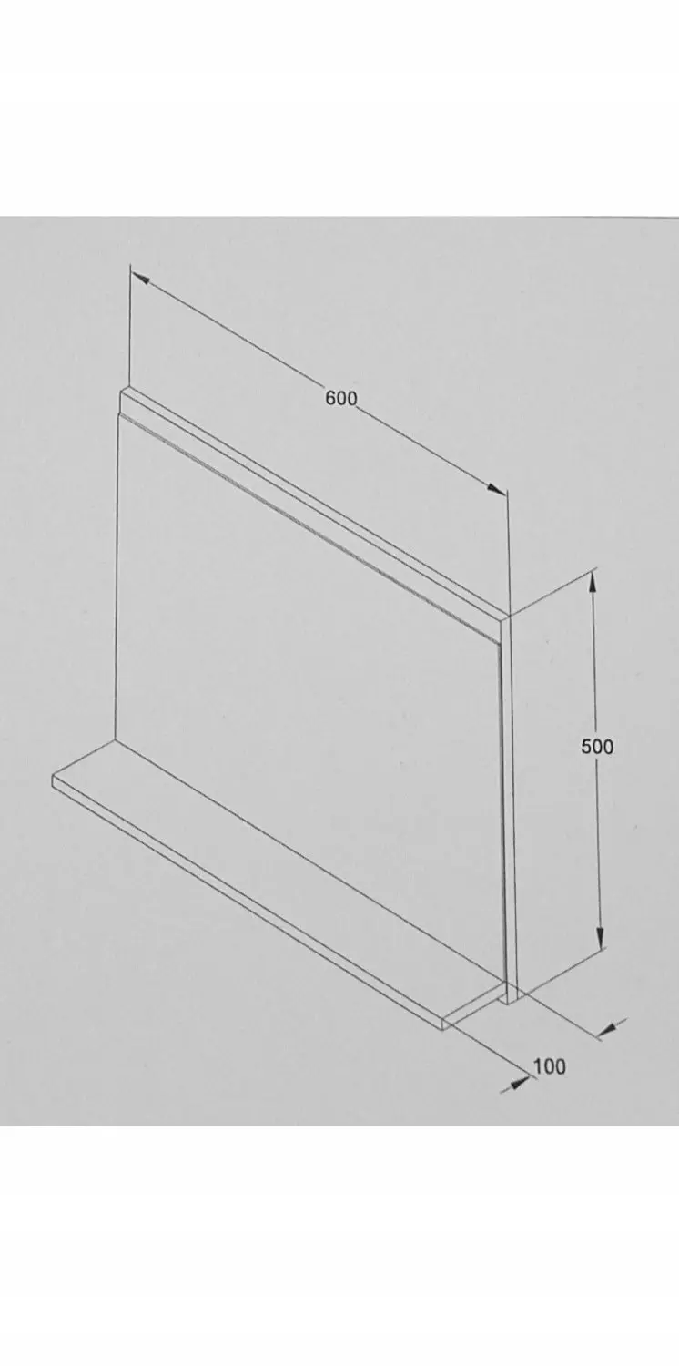 Badkamerspiegel met Plank 60x50cm