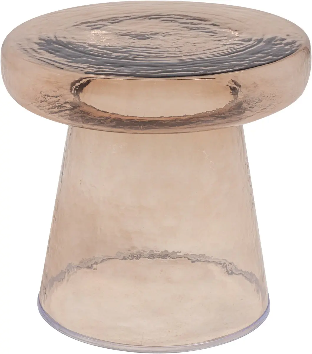WOOOD Loma Bijzettafel Glas Bruin 40cm