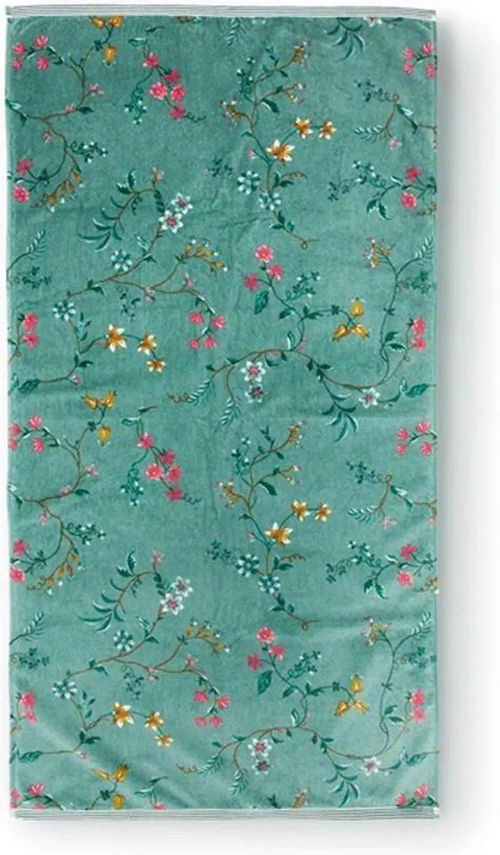 Pip Studio Les Fleurs Badhanddoek Groen 70x140 cm