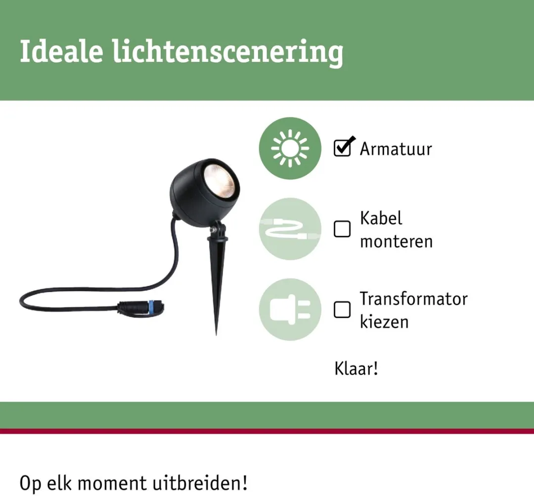 Paulmann Plug & Shine LED Tuinspots Kikolo IP65 7,2W Antraciet - afbeelding 6 van 6