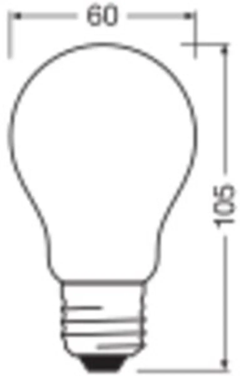 Osram Classic LED E27 Peer Filament Mat 3.8W 806lm Koel Wit - afbeelding 6 van 6