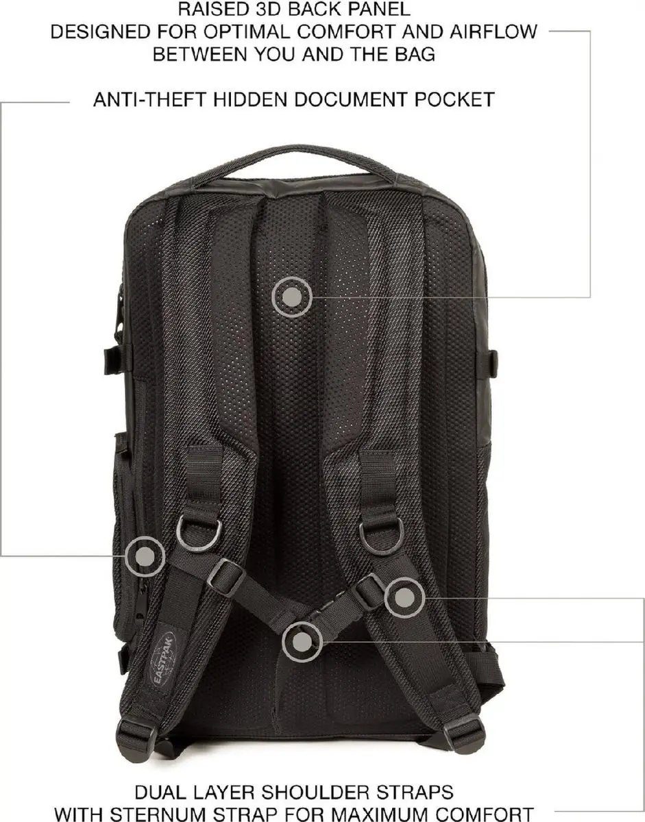 Eastpak Tecum L CNNCT Coat Rugzak - 15 inch - Grijs - afbeelding 2 van 6