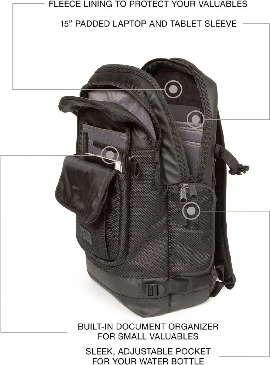 Eastpak Tecum L CNNCT Coat Rugzak - 15 inch - Grijs - afbeelding 3 van 6