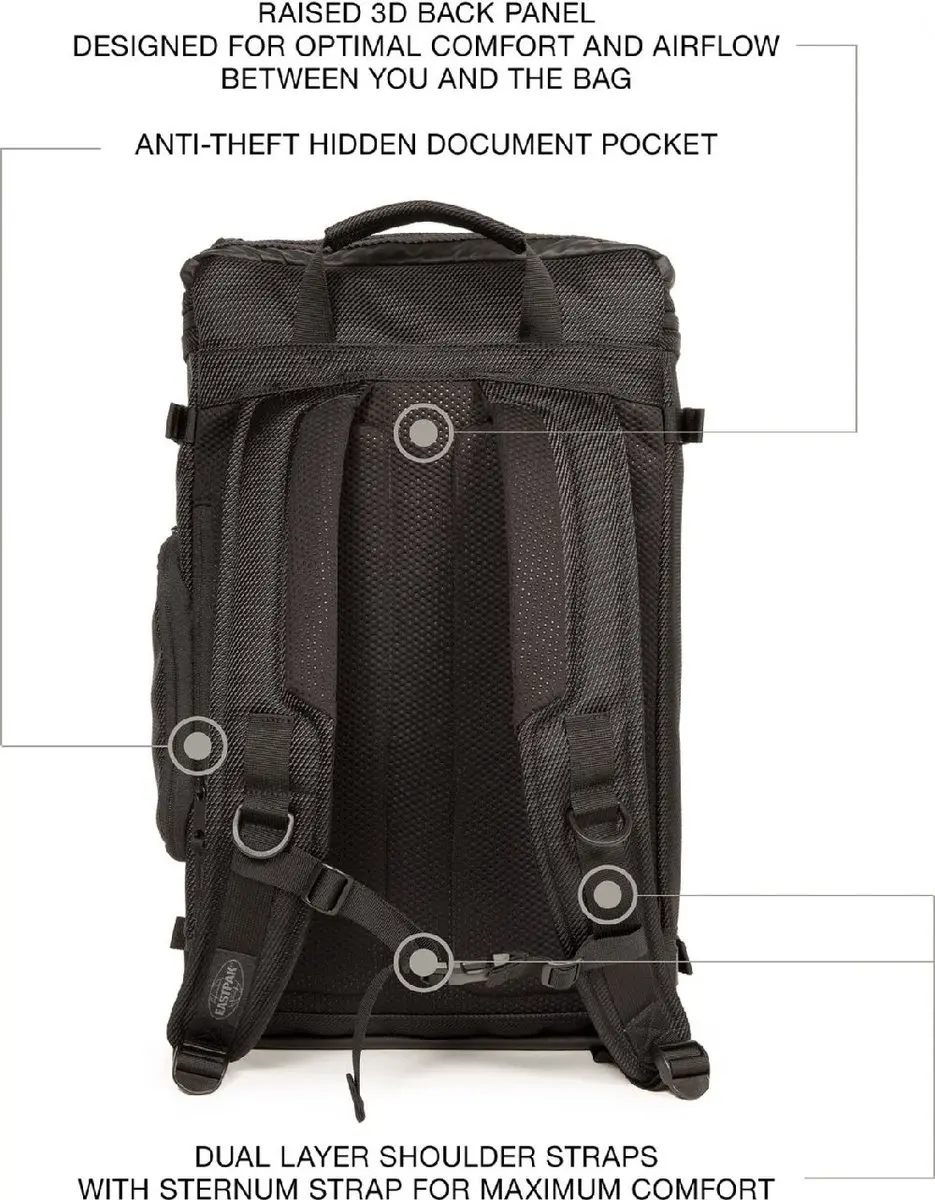 Eastpak Tecum Top CNNCT Coat Rugzak - 15 inch - Zwart - afbeelding 2 van 6
