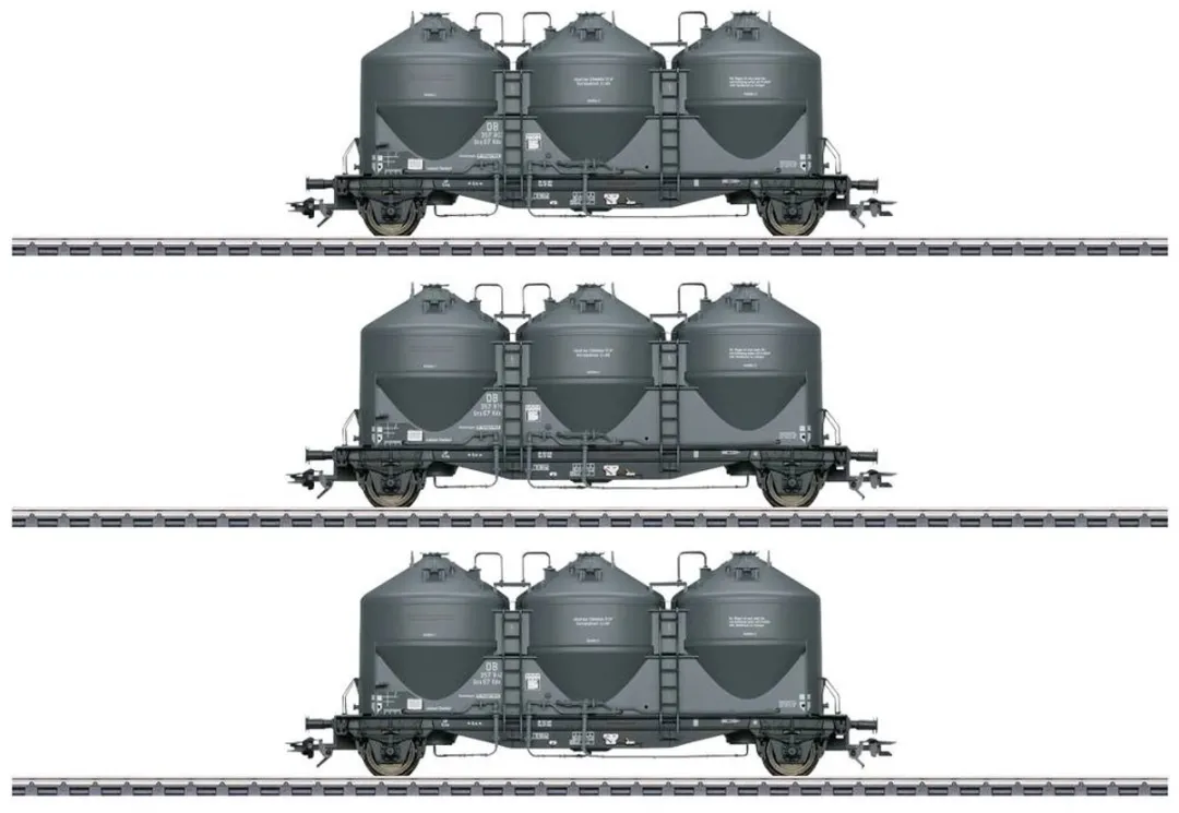 Märklin H0 3-delige DB Kds 67 Stofsilowagens