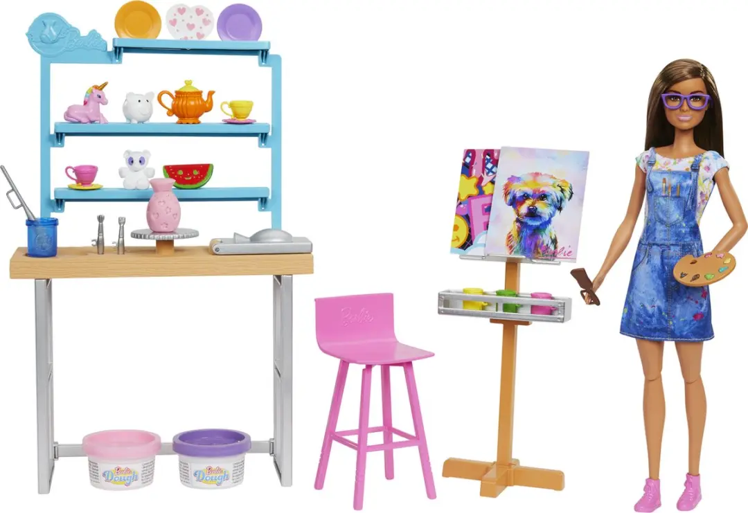 Barbie Relax & Create Kunststudio met Pop