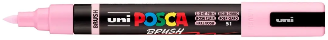 Uni Posca PC-5BR Brushmarker - Lichtroze - afbeelding 4 van 4
