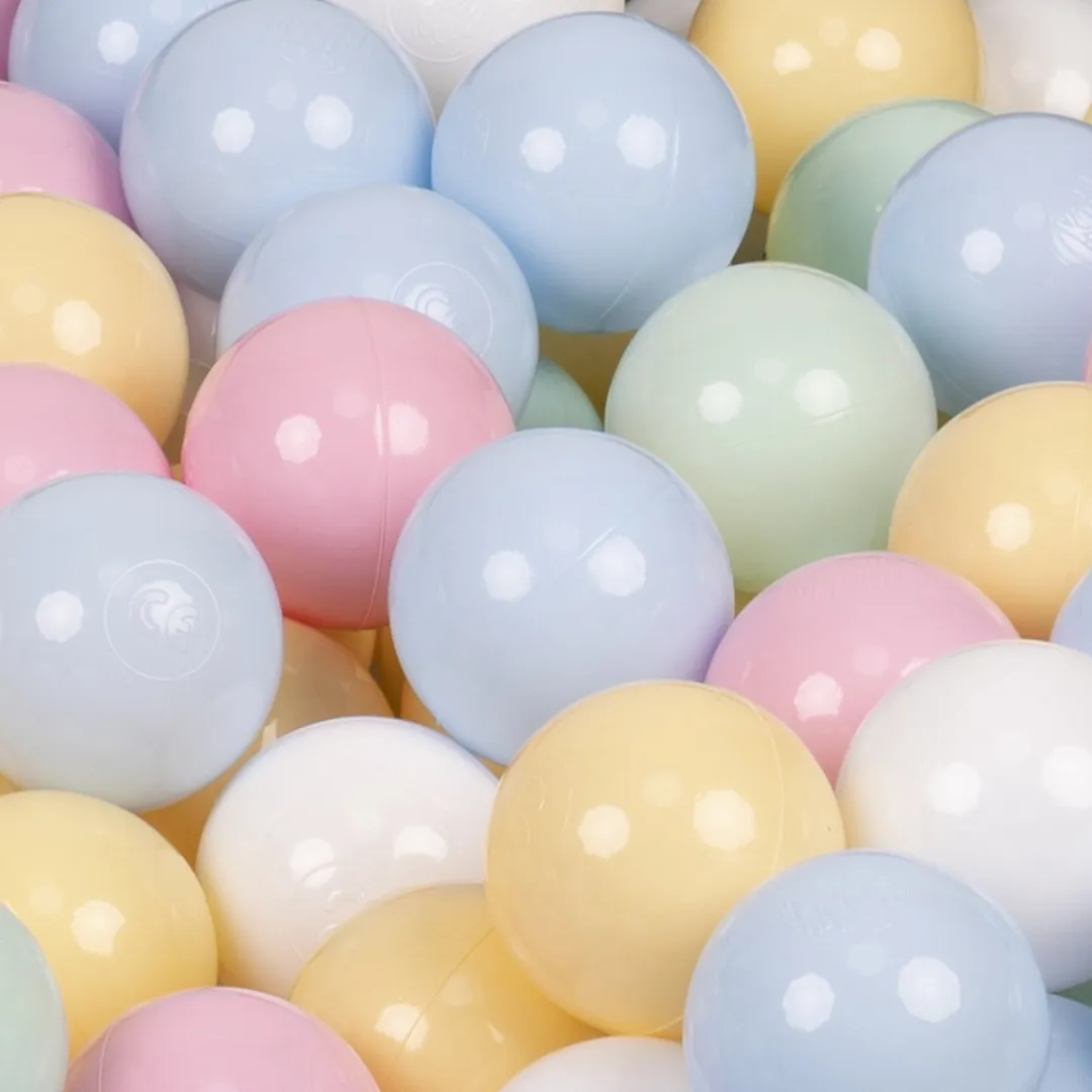 KiddyMoon Ballenbad 90x30cm - 300 Ballen ∅7cm - Lichtgrijs