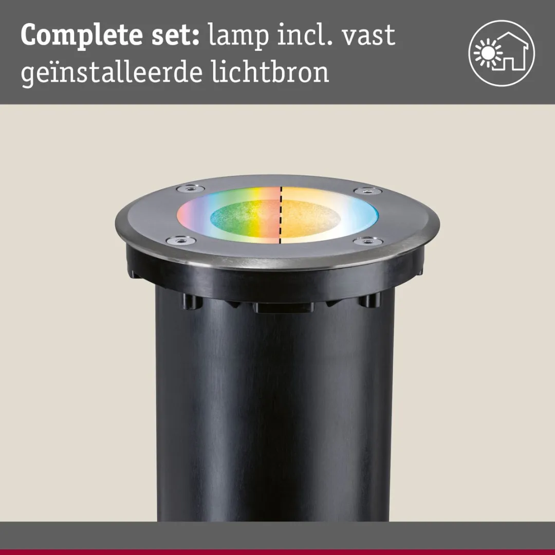 Paulmann LED Grondinbouwlamp Zigbee 3.0 Floor IP67 110mm RGBW+ - 4,9W - afbeelding 6 van 6