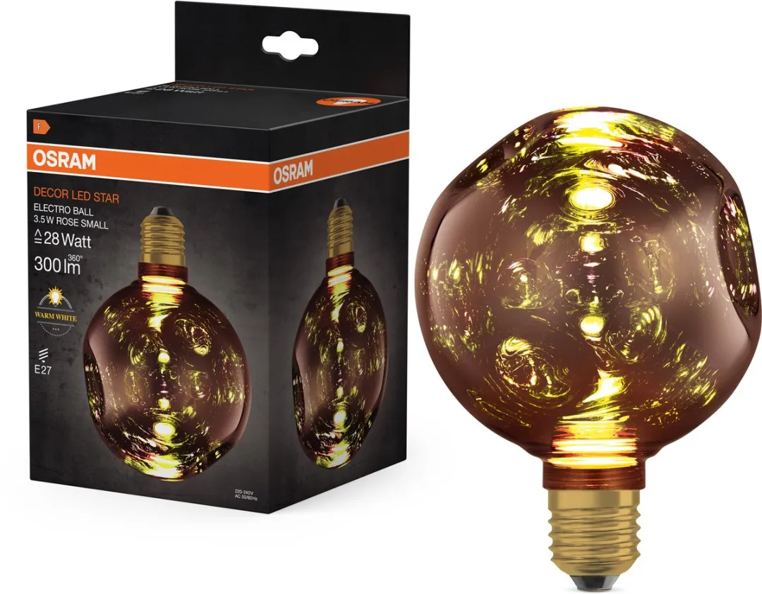 Osram Decor LED Lamp Electro Glass Small Rose - 3,5W - 2700K - Mat Glas