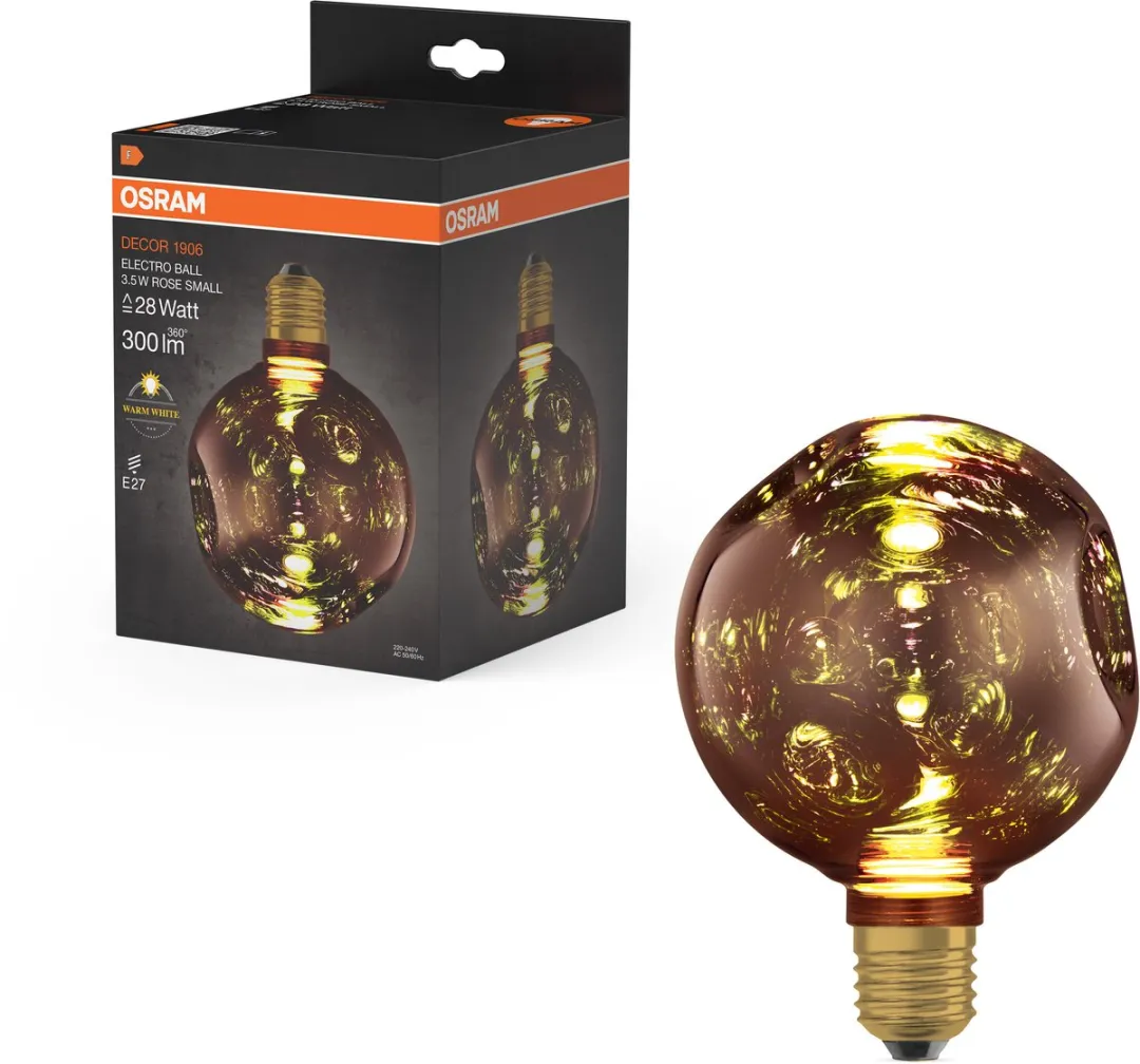 Osram Decor LED Lamp Electro Glass Small Rose - 3,5W - 2700K - Mat Glas