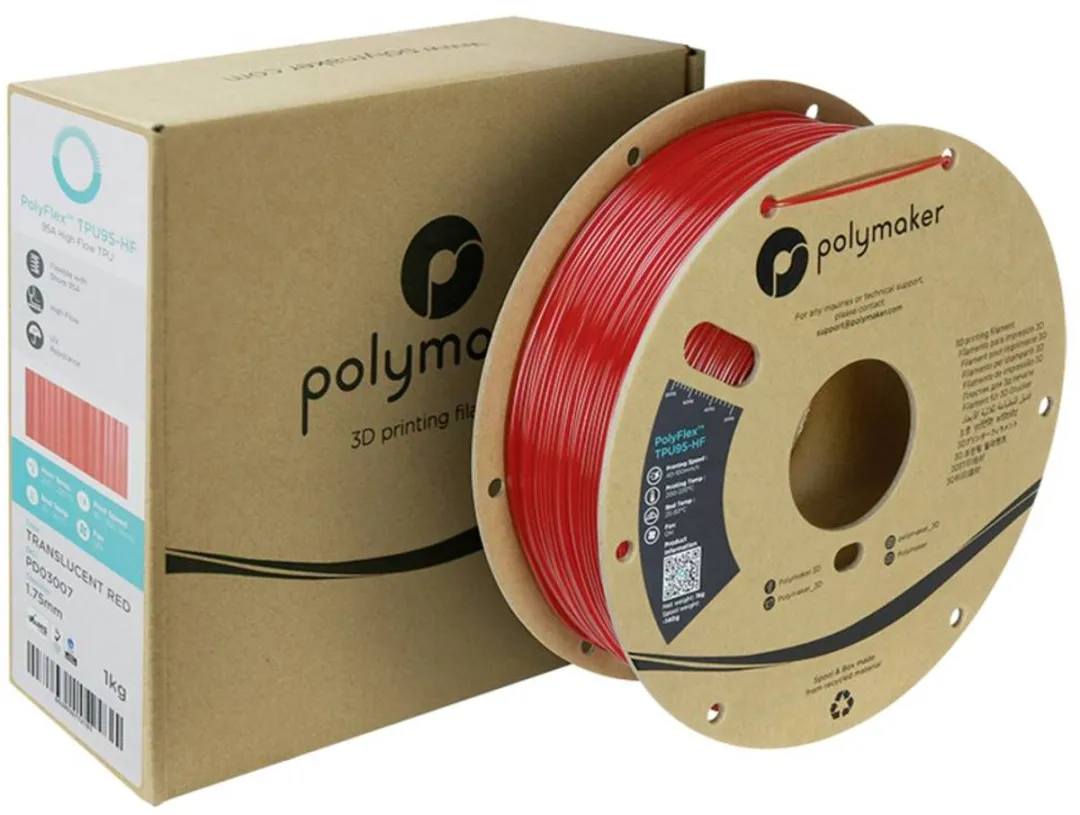 Polymaker PD03007 TPU95-HF Filament 1.75mm - 1000g - Kleurloos