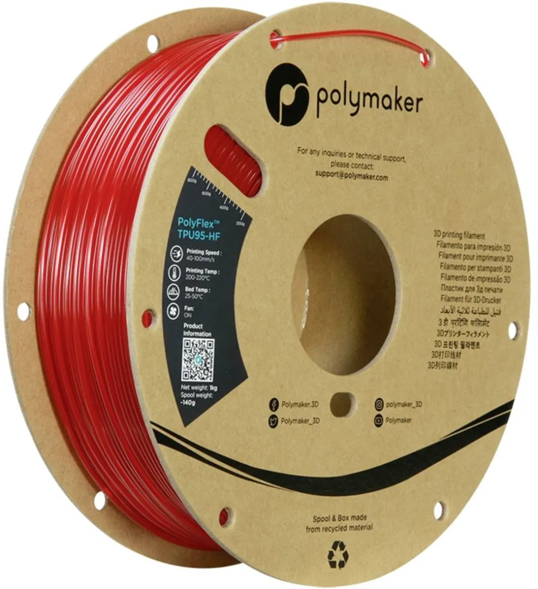 Polymaker PD03007 TPU95-HF Filament 1.75mm