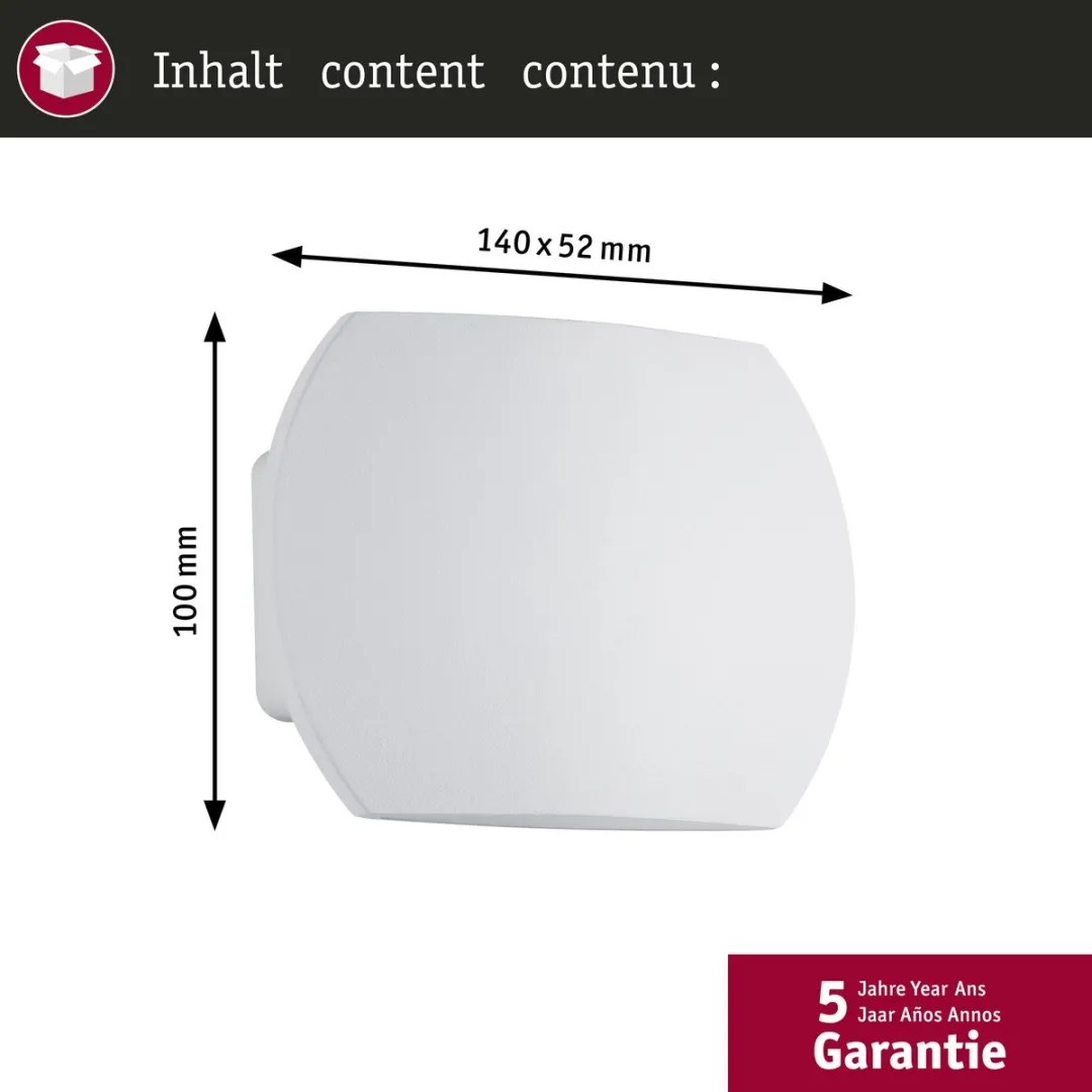 Paulmann LED Wandlamp Bocca 2x280lm 2700K - Wit - afbeelding 6 van 6