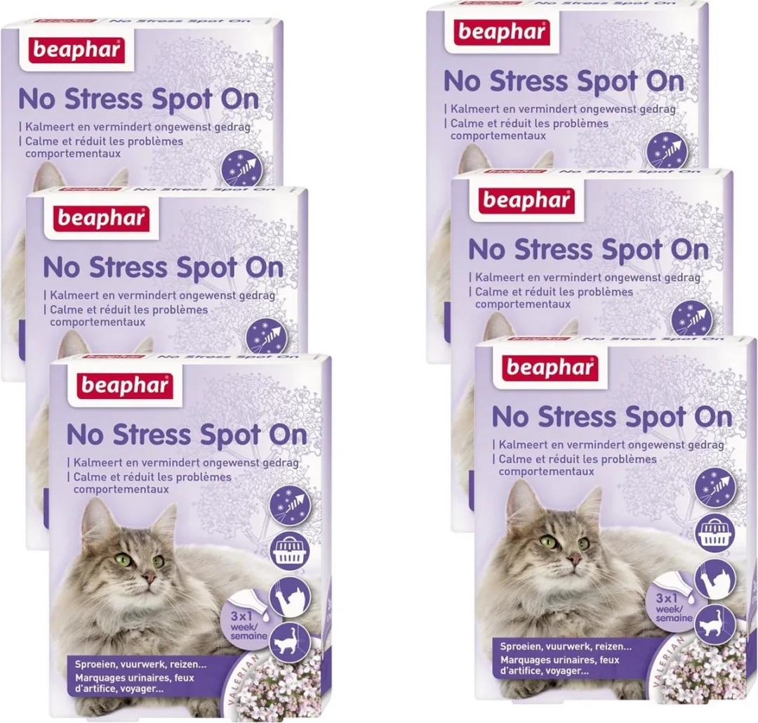 Beaphar No Stress Spot On Kat - 6x3 Pipetten - afbeelding 6 van 6