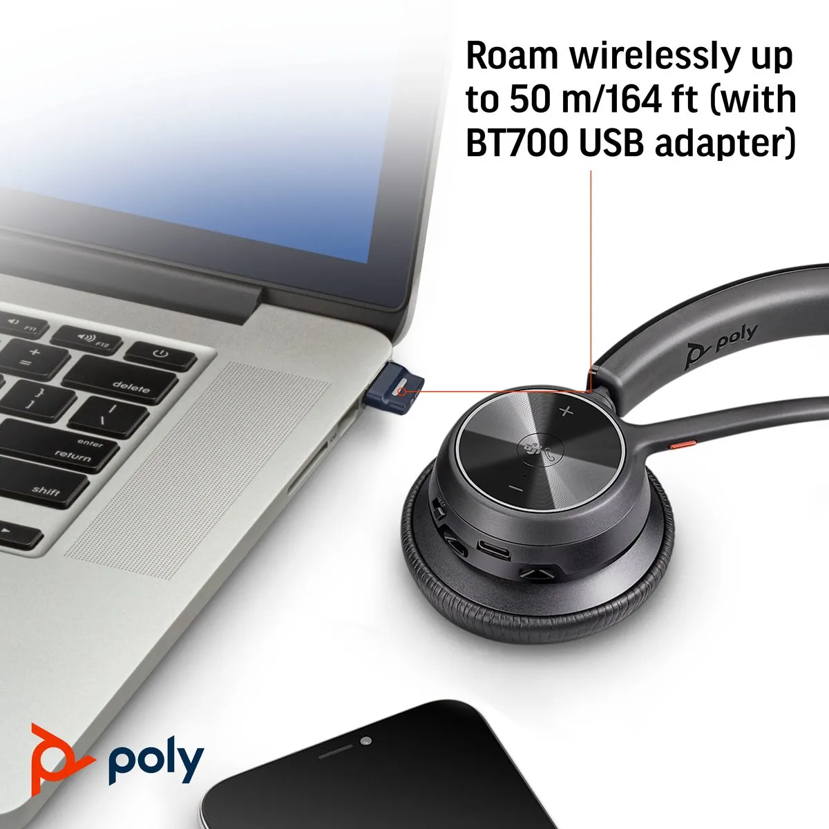 HP Poly Voyager 4310 Headset - Zwart - 77Y91AA
