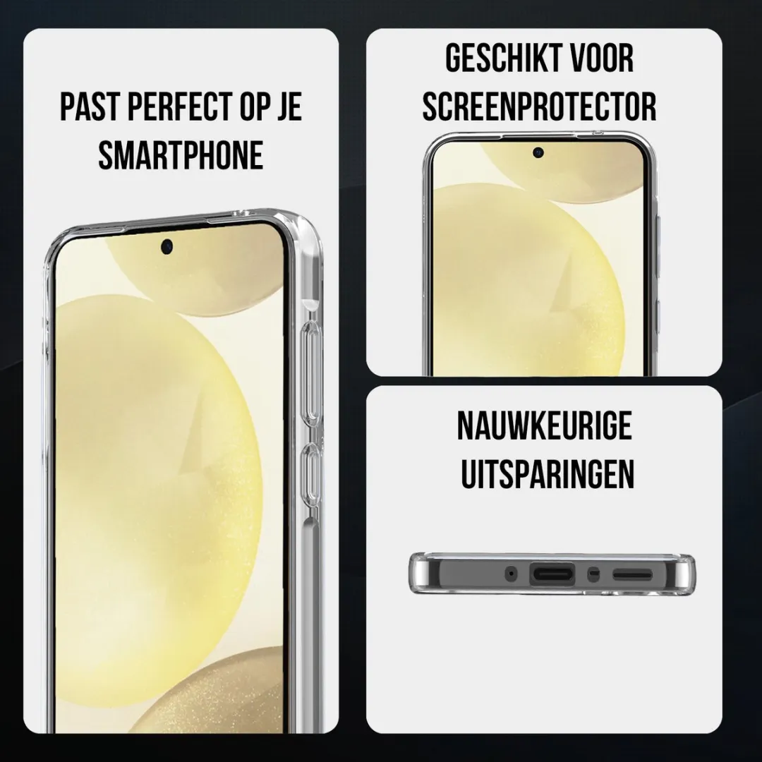 NUVEX Hoesje Samsung Galaxy S24 Transparant - Anti-Shock