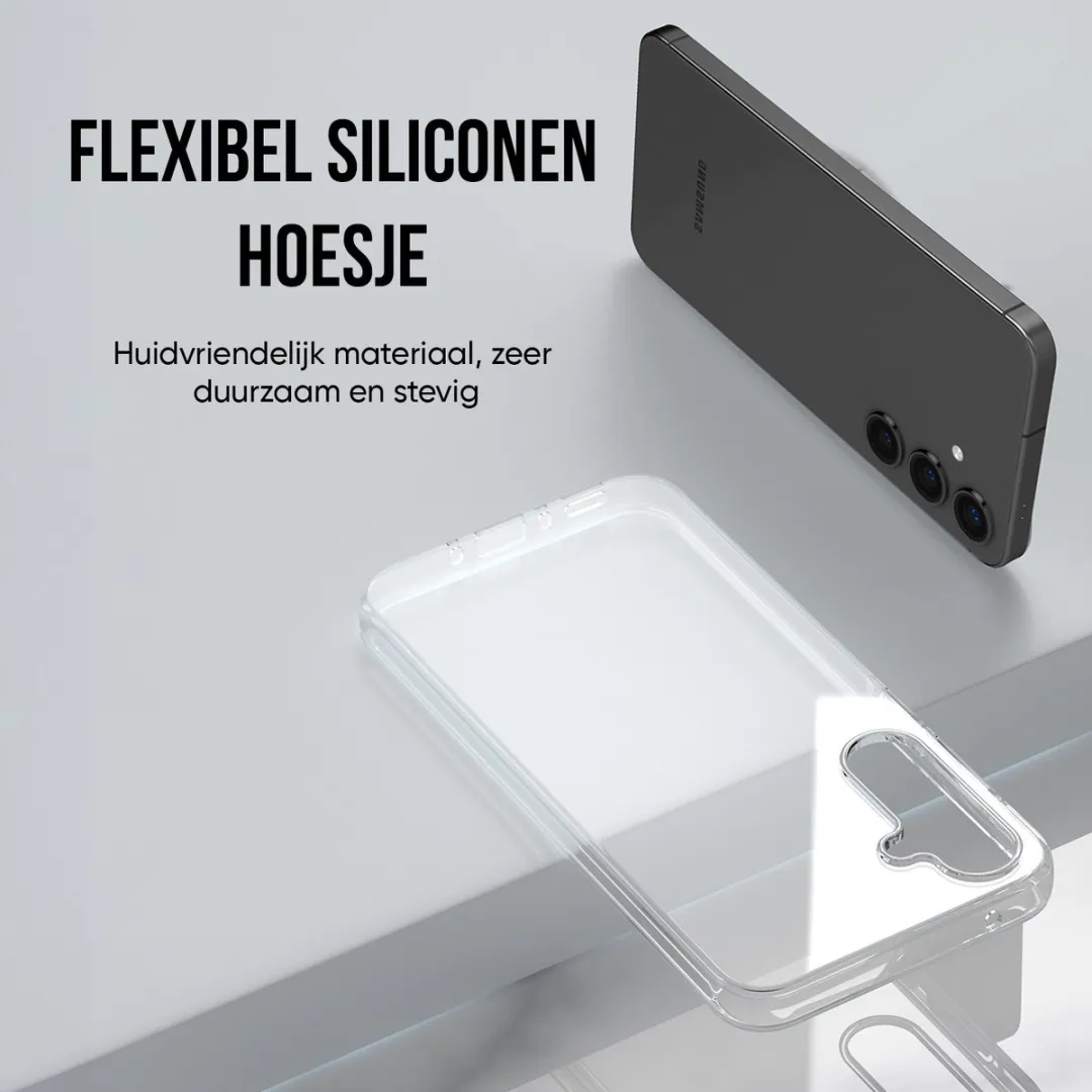 NUVEX Hoesje Samsung Galaxy S24 Transparant - Anti-Shock