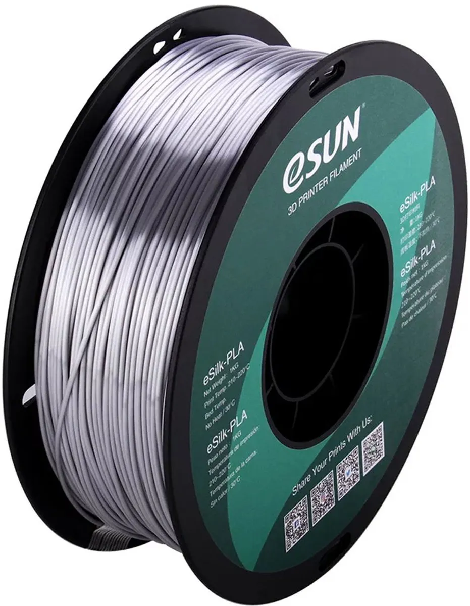 ESUN PLA-Silk Zilver 1.75mm 3D Filament - 1 kg
