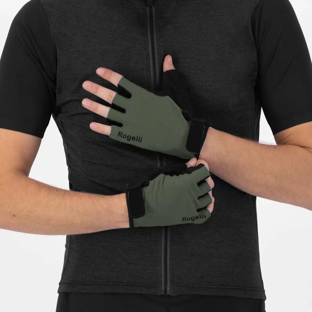 Rogelli Core Heren Korte Fietshandschoenen - Legergroen - afbeelding 3 van 6