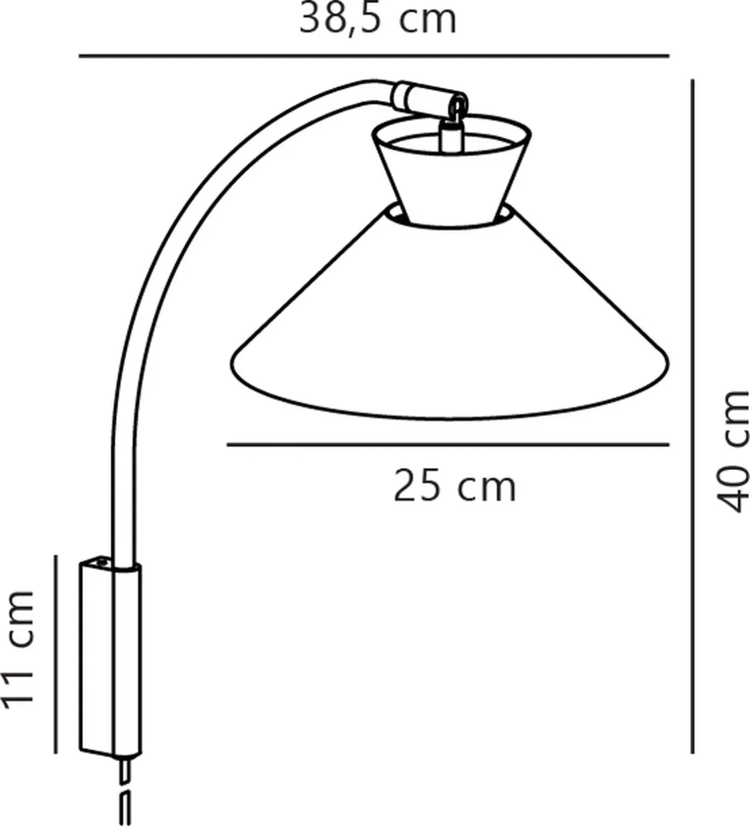 Nordlux Dial Wandlamp E27 - Ø25cm - Zwart