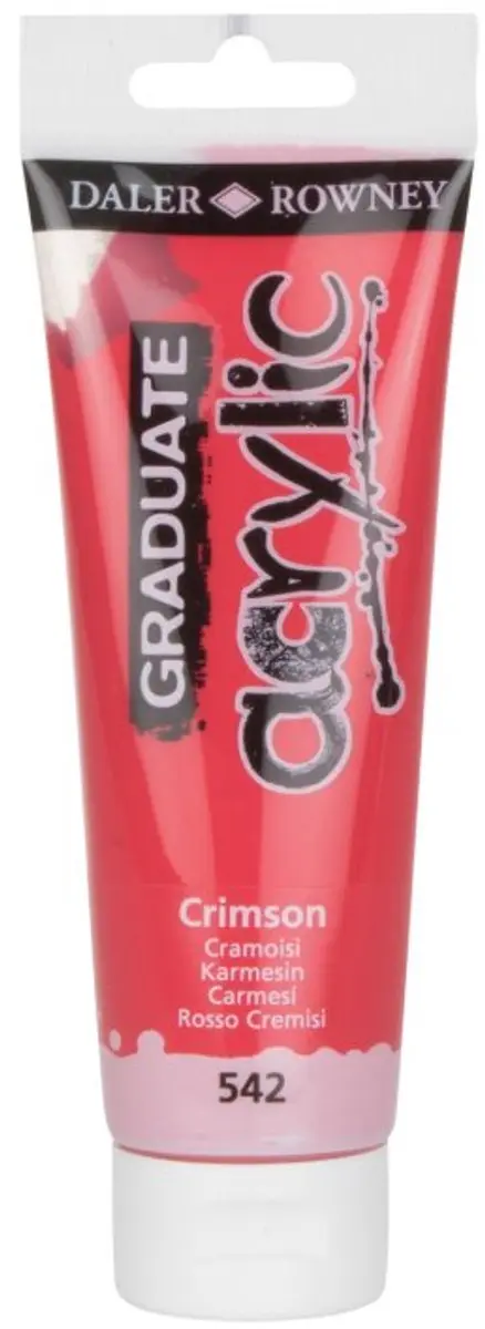 Daler Rowney Graduate Acrylverf 120ml - Crimson - afbeelding 2 van 2