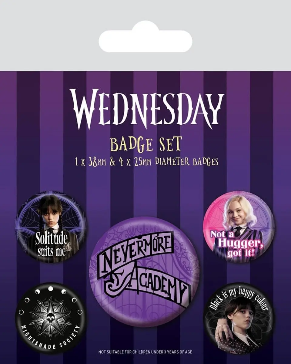 Pyramid International Wednesday Nevermore Badge Pack