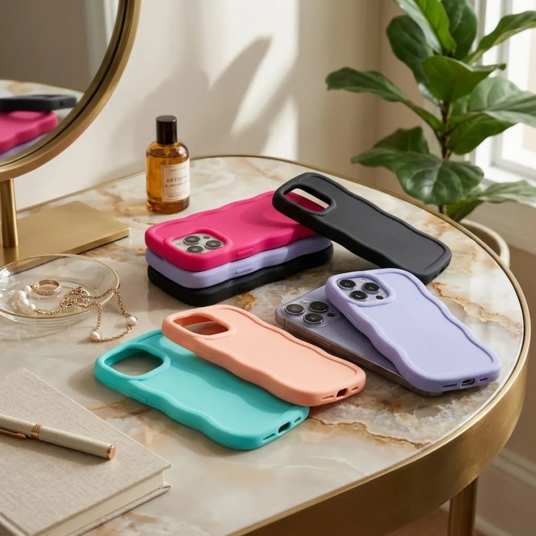 NUVEX iPhone 17 Siliconen Hoesjeset - 6 Stuks - Mintgroen/Zwart/Roz