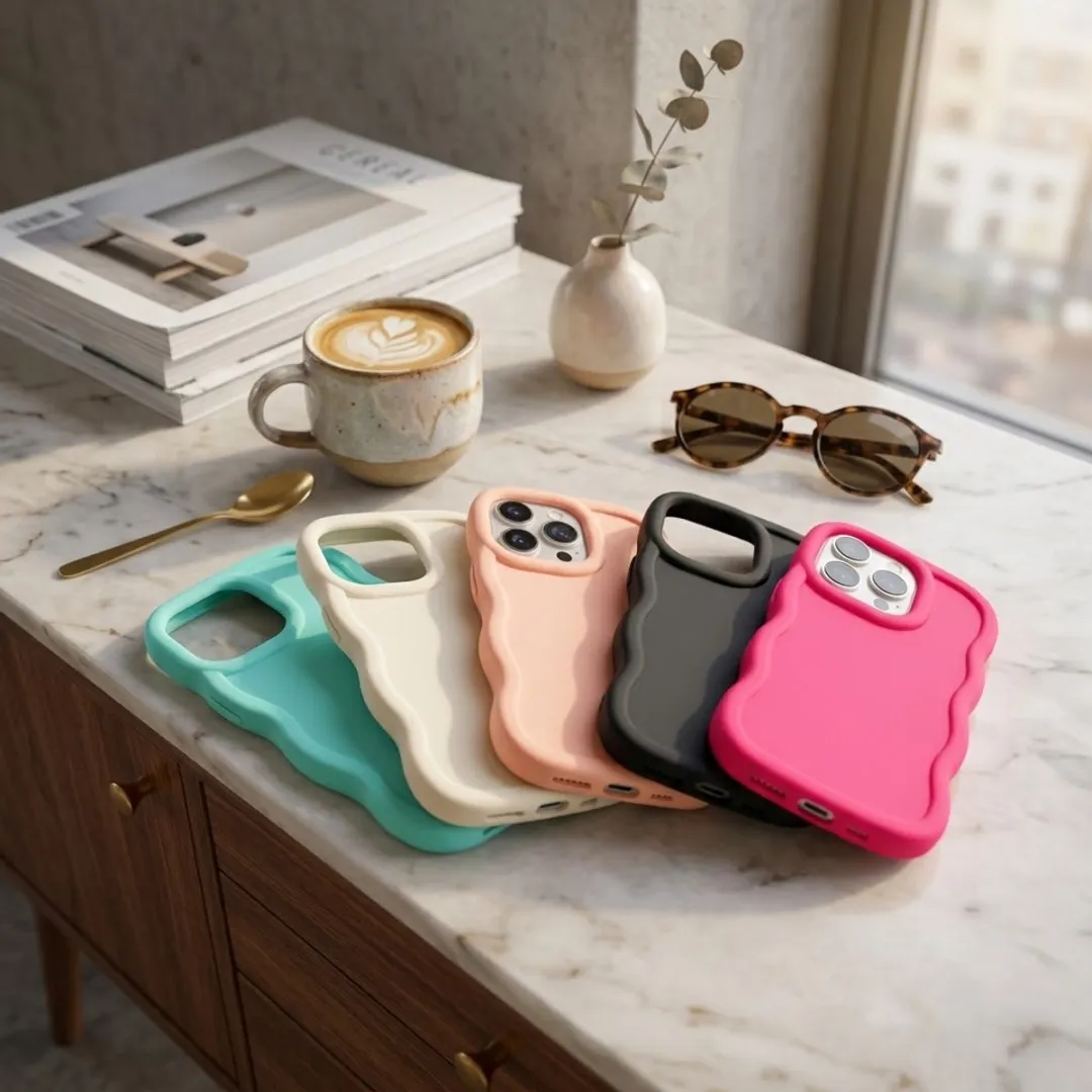 NUVEX iPhone 17 Siliconen Hoesjeset - 6 Stuks - Mintgroen/Zwart/Roz