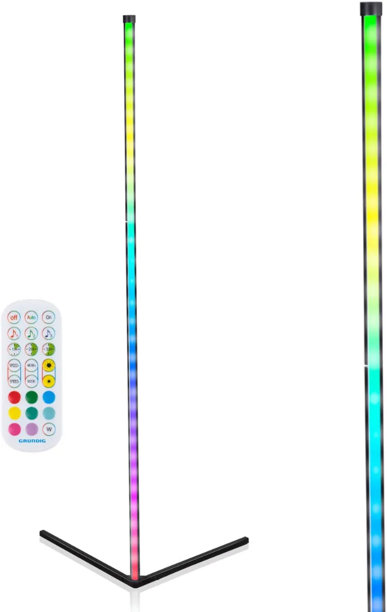 Grundig RGB LED Hoeklamp 140cm - Meerkleurig