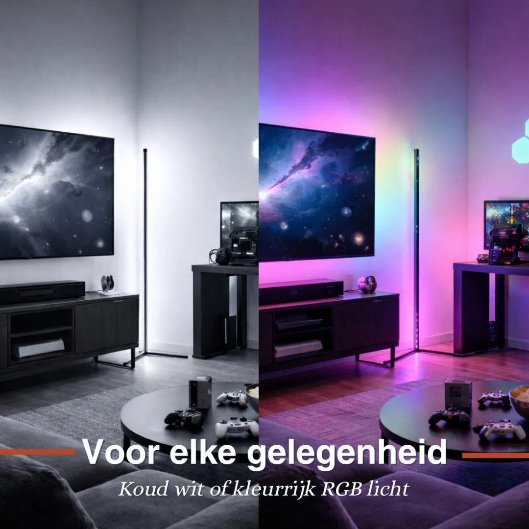 Grundig RGB LED Hoeklamp 140cm - Meerkleurig - afbeelding 6 van 6