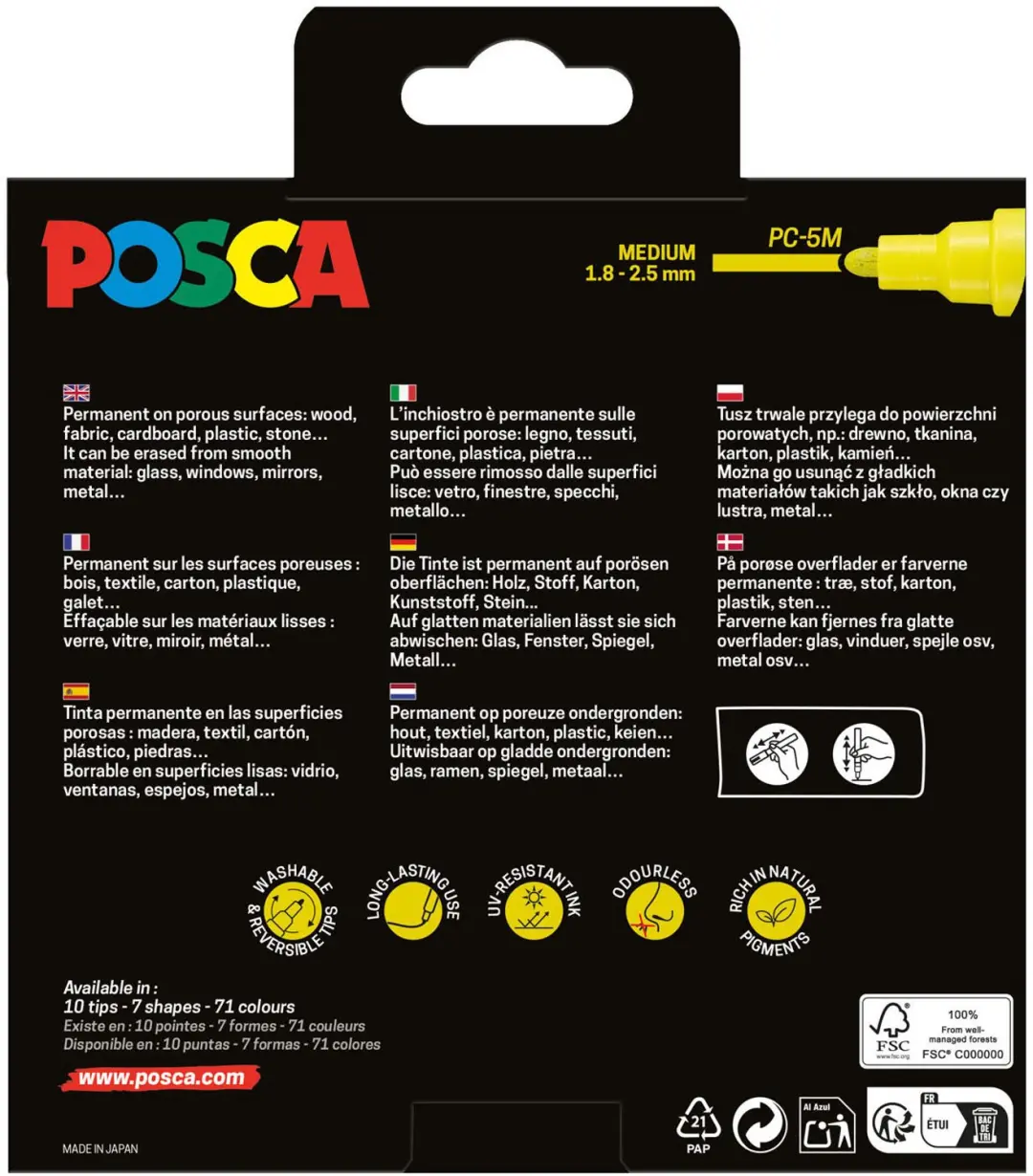 Posca PC-5M Lakmarker Set - 8 Groene Tinten - afbeelding 2 van 2