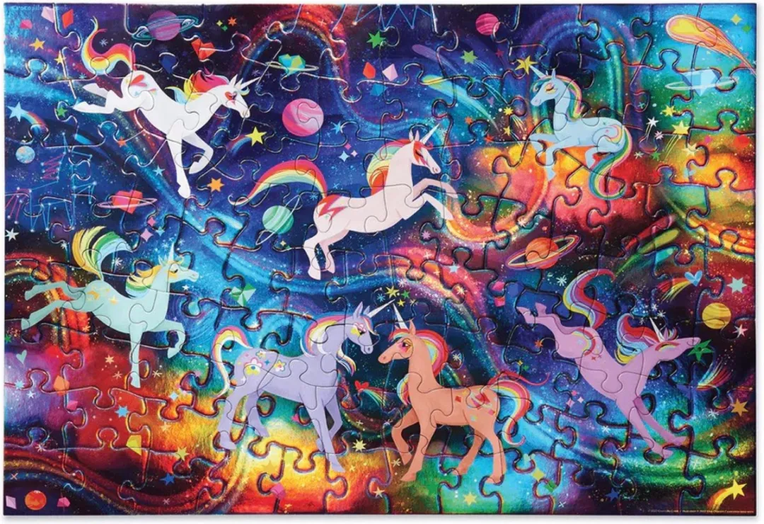 Crocodile Creek Holografische Puzzel Unicorn Galaxy 100 Stuks