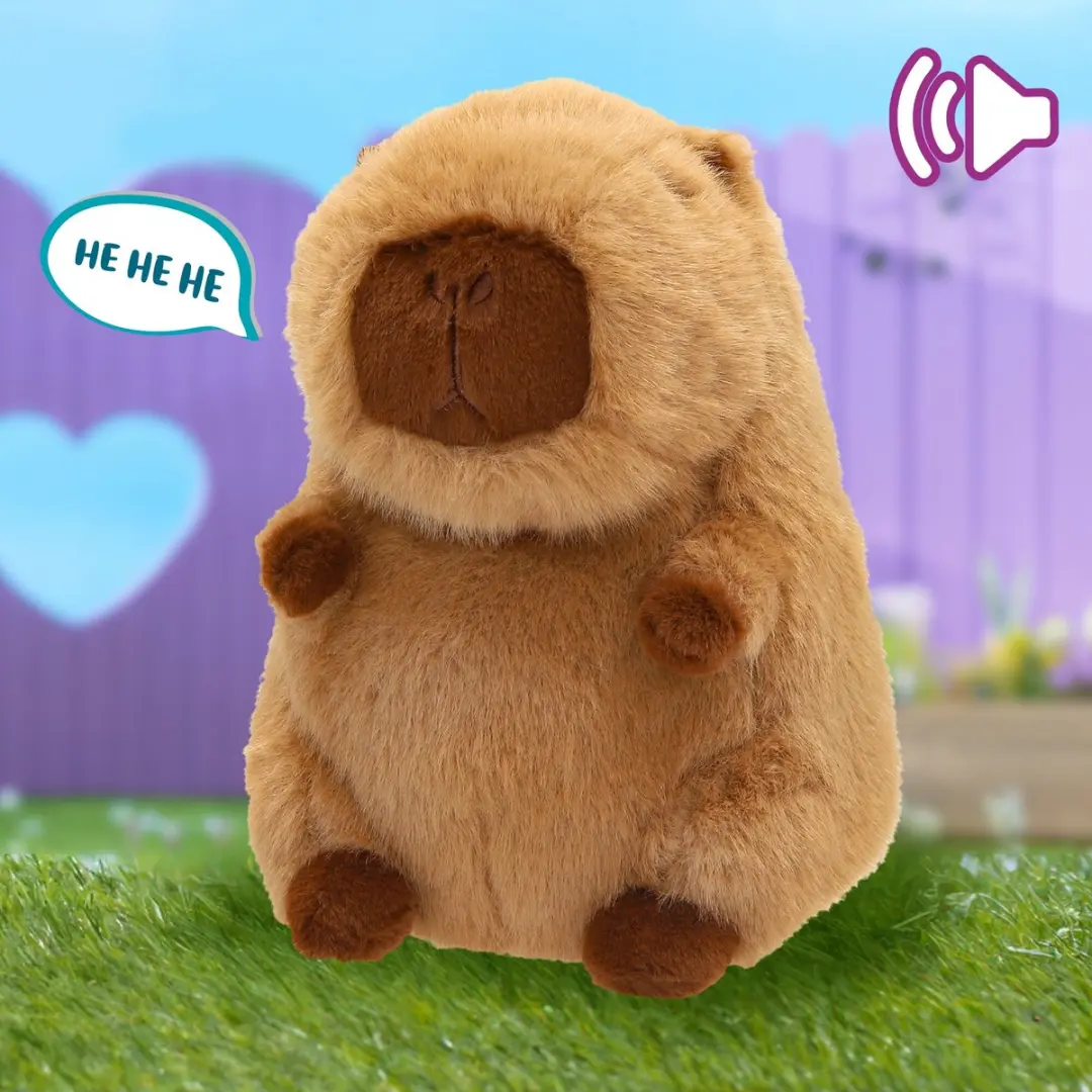 Club Petz Bim Bam Capibara - Interactieve Knuffel - 16cm - Bruin - afbeelding 6 van 6