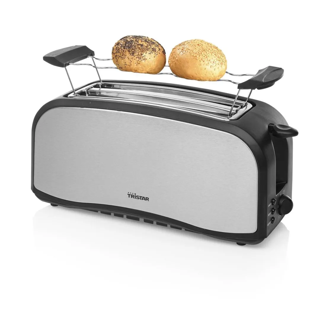 Tristar BR-1046 Broodrooster 1400W - 2 Sleuven - 4 Boterhammen - RVS